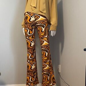 Retro Odessa Swirl Flare Pants